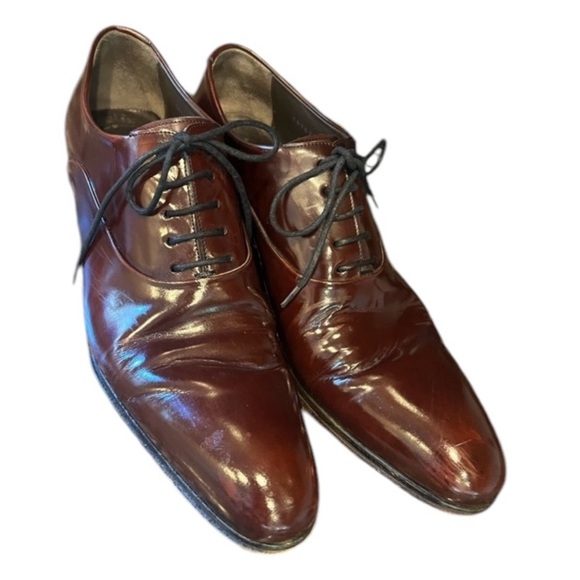 LODING men’s size 10, Oxford, Burgundy, Brown color, excellent condition - Picture 1 of 15